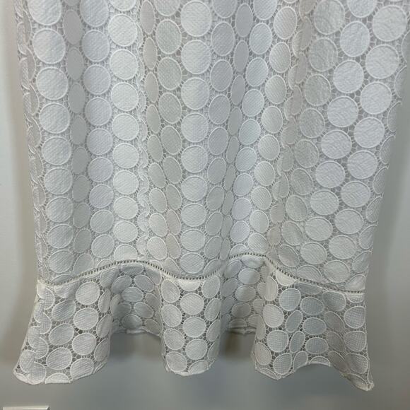 NWT Lilly Pulitzer Aliza White Midi Dress Polka Dot Lace Resort Women’s Size 8 - Picture 5 of 13